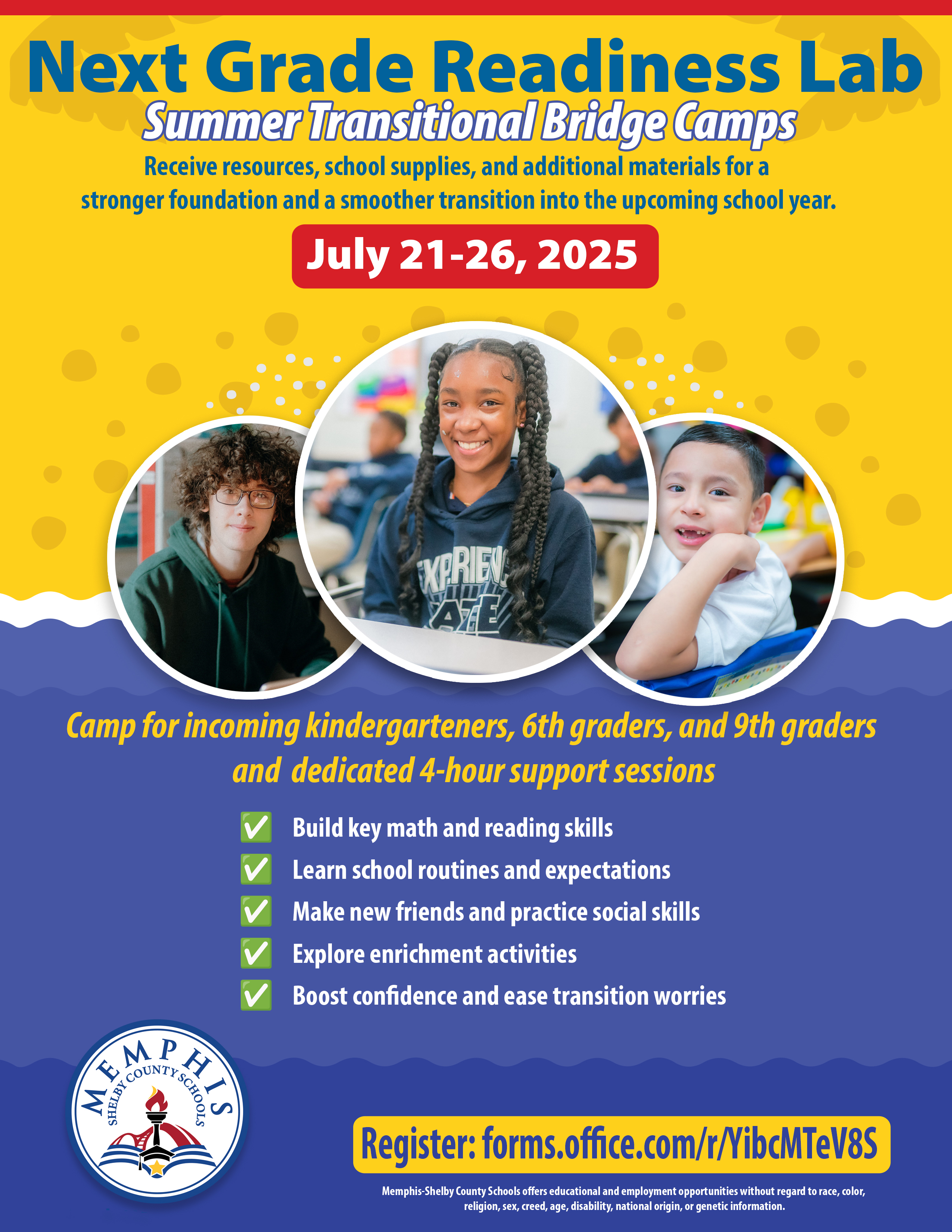 Next Grade Readiness Lab English Flyer